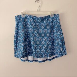 William Murray Golf Skirt Large Blue Geo